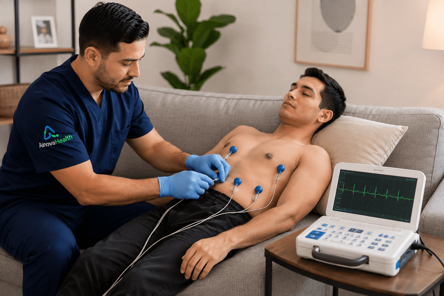 Electrocardiograma a domicilio AinovaHealth